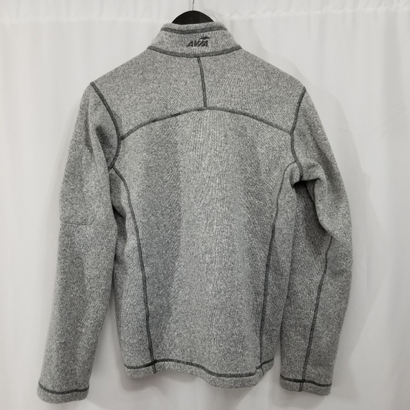 AVIA 1/4 zip fleece heather gray small pullover top - Picture 2 of 10